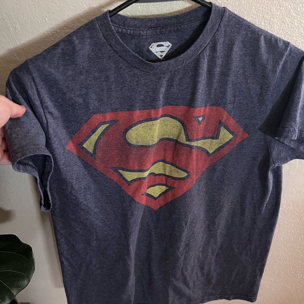 DC Comics Superman Gray and Red T-Shirt